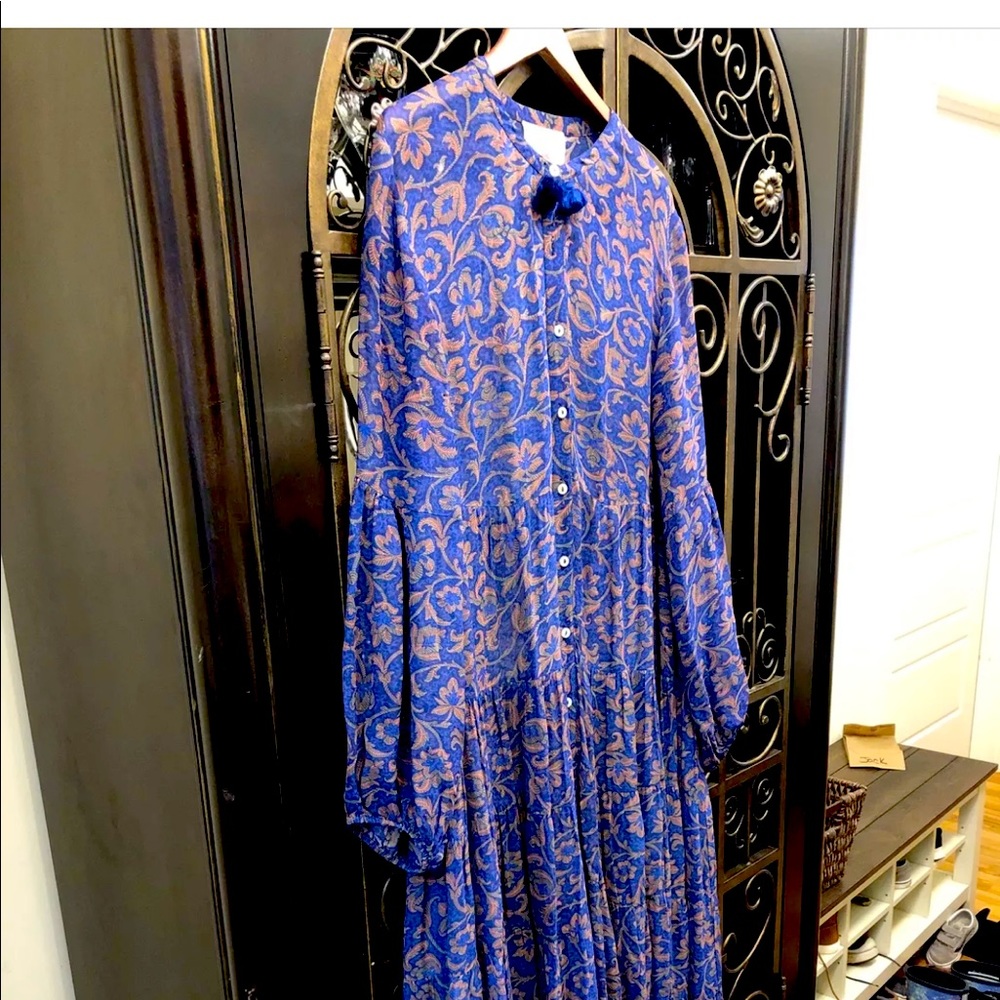 Figue Xiomara Tiered Purple Printed dress